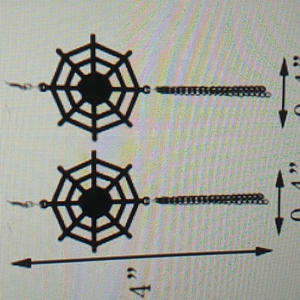 Metal Spider Web w Chain in Black Halloween Earrings
